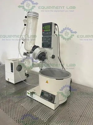 USED BUCHI R-205 ROTAVAPOR W/ BUCHI V-805 VACUUM CONTROLLER & BUCHI V-700 VACUUM PUMP