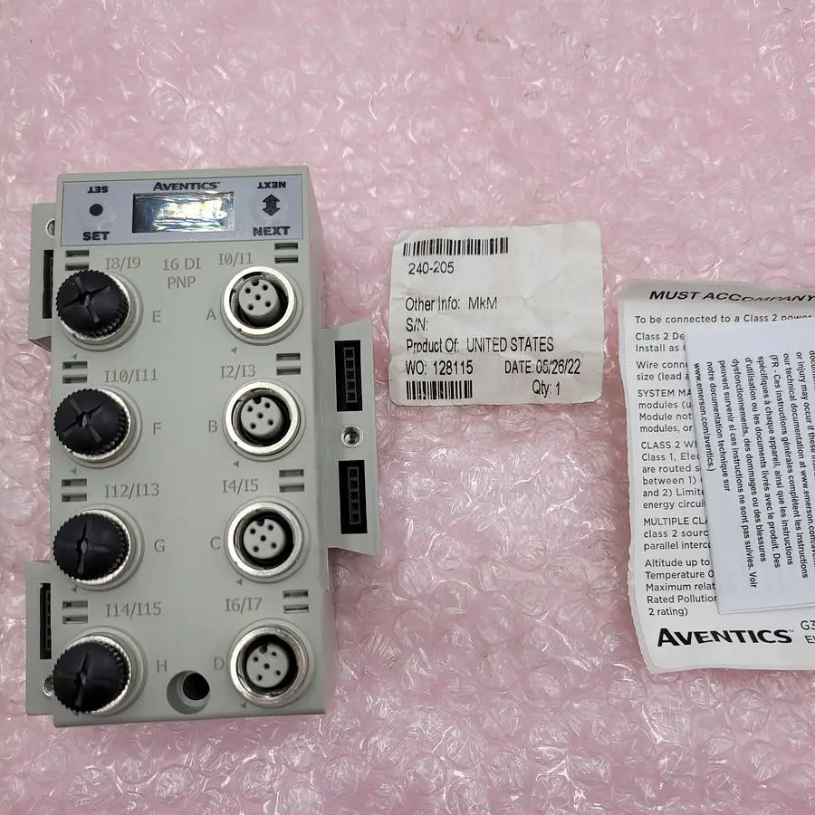 New | in-Stock AVENTICS AVENTICS™ 240-205 I/O MODULE VERSION 16 DIGITAL INPUTS PNP 4-PIN *NEW IN OEM PACKAGING* PLC Input & Output | ND Industrial Surplus #1218942