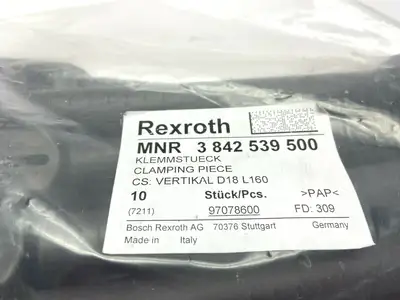 3 842 539 500 | Rexroth 3842539500 Vertical Clamping Rod D18 L160 BAG OF 10 - New