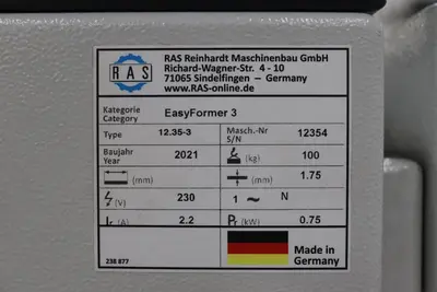 Used 2021 RAS EASY FORMER 3 12.35-3 Swagers Georgia US | The Equipment Hub #420130
