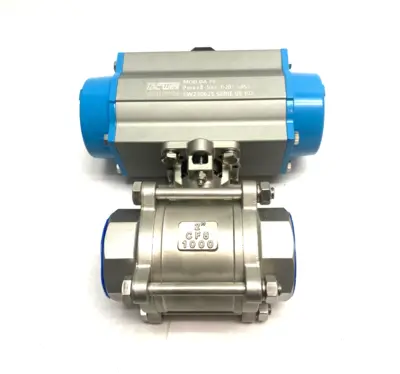 USED TACWELL SPRING-RETURNED PNEUMATIC ACTUATOR VALVE 2" DOUBLE ACTING