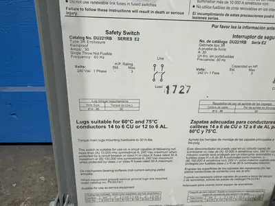 Used SQUARE D DU221RB Disconnects Ohio US | HGR 24 #1284782
