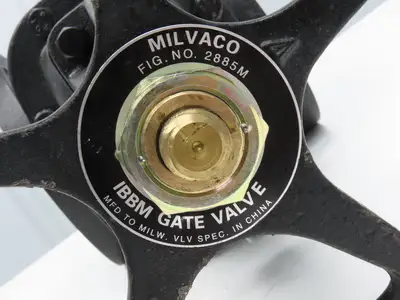 Milvaco 2885M Cast Iron IBBM Flanged Gate Valve 4" Class 125S 200 WOG