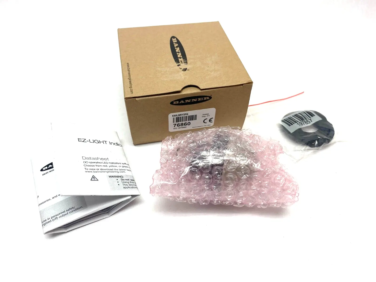 New | in-Stock BANNER EZ-LIGHT 3-COLOR GENERAL PURPOSE INDICATOR 7-FUNCTION Lighting | Maverick Industrial Sales #1106031