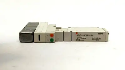 VQC1200N-51 | SMC  Plug-In Double Solenoid Valve 5-Port - Used
