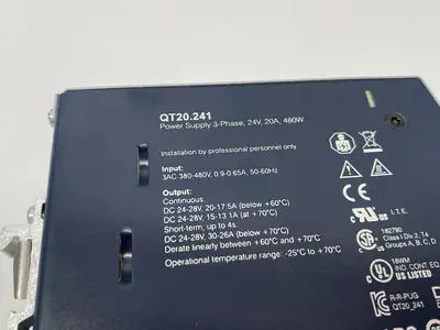 USED PULS DIMENSION POWER SUPPLY 3-PHASE 24V, 20A, 480W