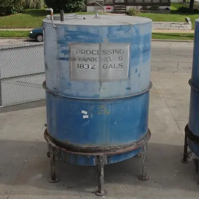 SPC6756  Tank 1821 gallon vertical tank, Inconel, slope