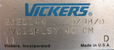 USED VICKERS PVB15FLSY-40-CM-11 PUMP 2328144 PVB15FLSY40CM11