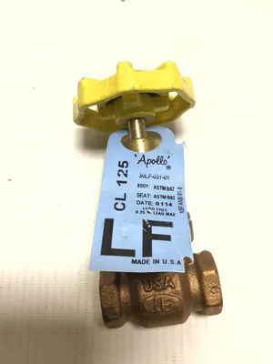 Apollo 1/4″ NPT Threaded Bronze Gate Valve, 102T LF Series 670750687211, Non Rising Stem