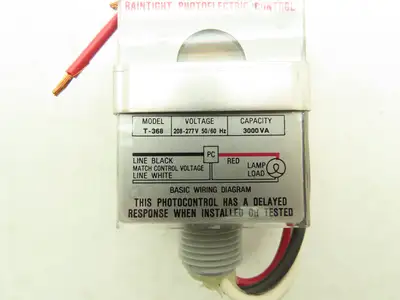 Precision T-368 Photocontrol Outdoor Dusk to Dawn Light Sensor 208-277V Lot of 6