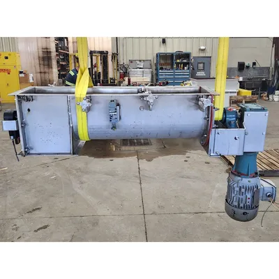 Used 1HP Stainless Steel Sanitary Screw Feeder 9" Dia. X 40"L