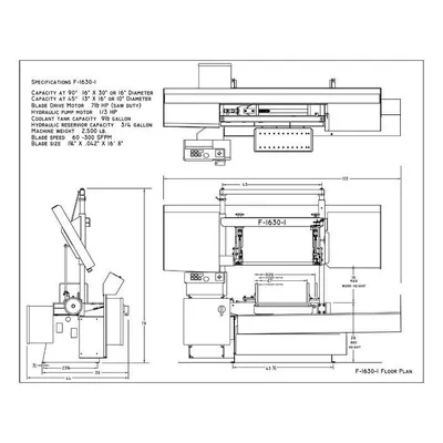 New | in-Stock WF WELLS F-1630-1 Horizontal Band Saws Florida US | Sierra Victor Machinery #261974