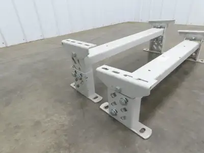 Hytrol HS-2 Conveyor Leg Floor Support 31"W Heavy Duty 7-5/8-10-5/8"H  Lot of 2