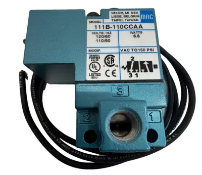 NEW MAC VALVES 111B-110CCAA SOLENOID VALVE 111B110CCAA