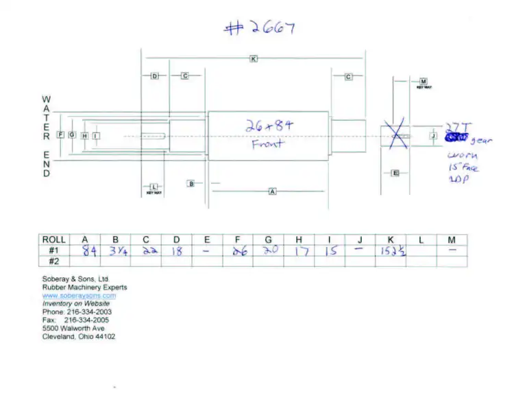 Used FARREL _UNKNOWN_ Trunnion Rolls | Soberay & Sons #796306
