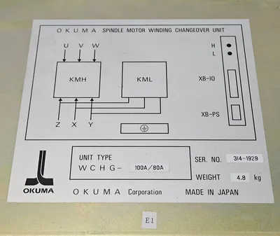 Okuma WCHG 100A/80A Electrical Equipment, Miscellaneous | Great American Equipment Company (5)