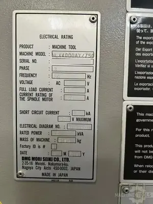 USED 2014 DMG MORI NLX4000AY/750