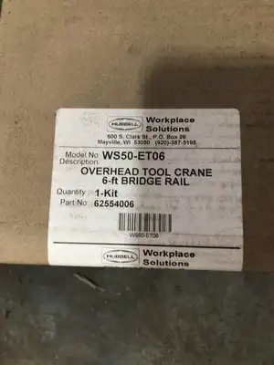 Hubbell WS50-ET06 Overhead Tool Crane 6t Bridge Rail Kit -NIB