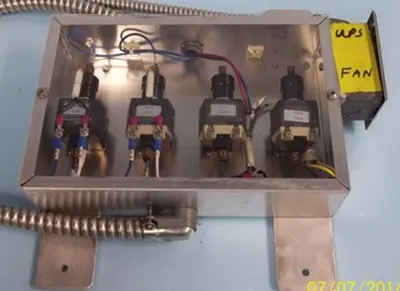 QTY. 1. HOMEMADE CONTACTOR BOX ENCLOSURE WITH 4 WM...
