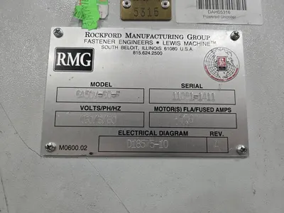 RMG 6450V-60-F Powered Uncoiler for Heading Machine