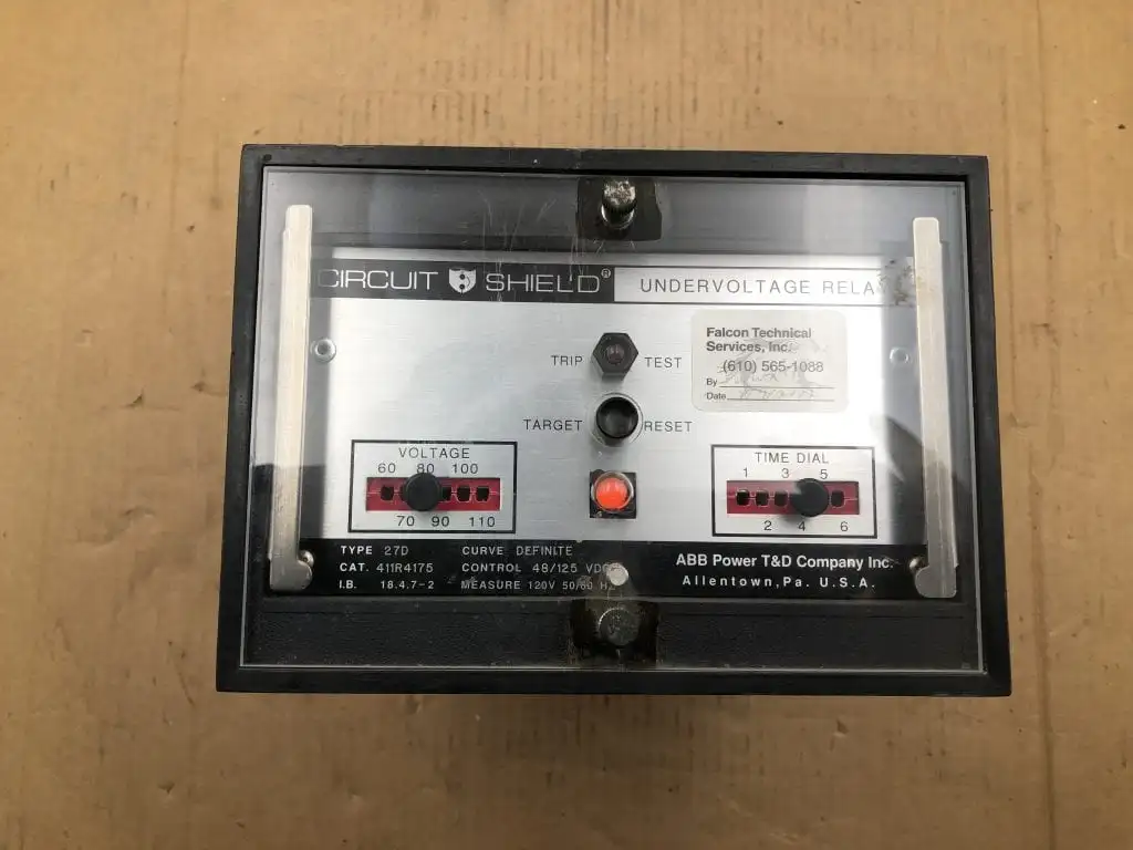 ABB Circuit Shield 411R4175 Undervoltage Relay 48/125VDC