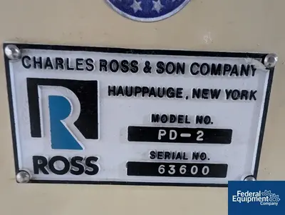 USED Rosedale 2 Gal Ross Planetary Mixer, Model PD-2, S/S
