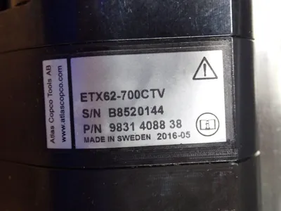 Used 2016 ATLAS COPCO ETX62700CTV Tooling & Accessories (Other) Ohio US | HGR 24 #1132712