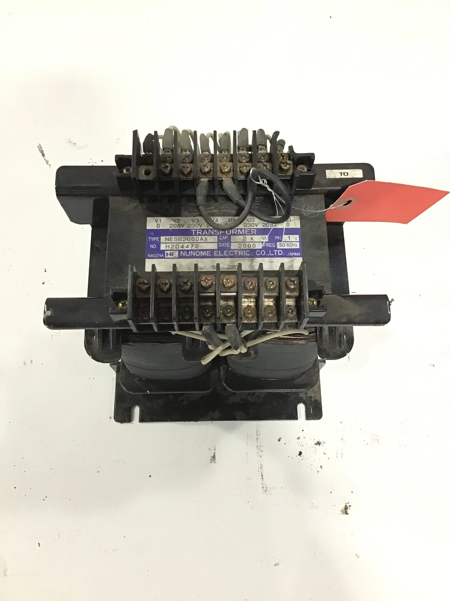 Nunome Electric NESB2000AX Industrial Power Transformer 2kVA Single Phase