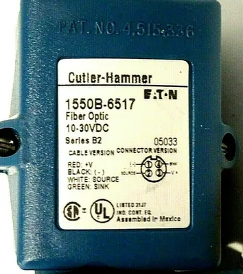 NEW CUTLER HAMMER 1550B-6517 FIBER OPTIC SENSOR 1550B6517