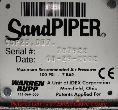 USED WARREN RUPP/SANDPIPER CSP 25 DN7