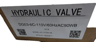 NEW INTERNATIONAL FLUID POWER DG03-6C-110V/60HZAC90WB CONTROL VALVE