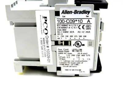 ALLEN BRADLEY 104-C09D22 REVERSING CONTACTOR SERIES A 100-C09I0 NEW, SURPLUS