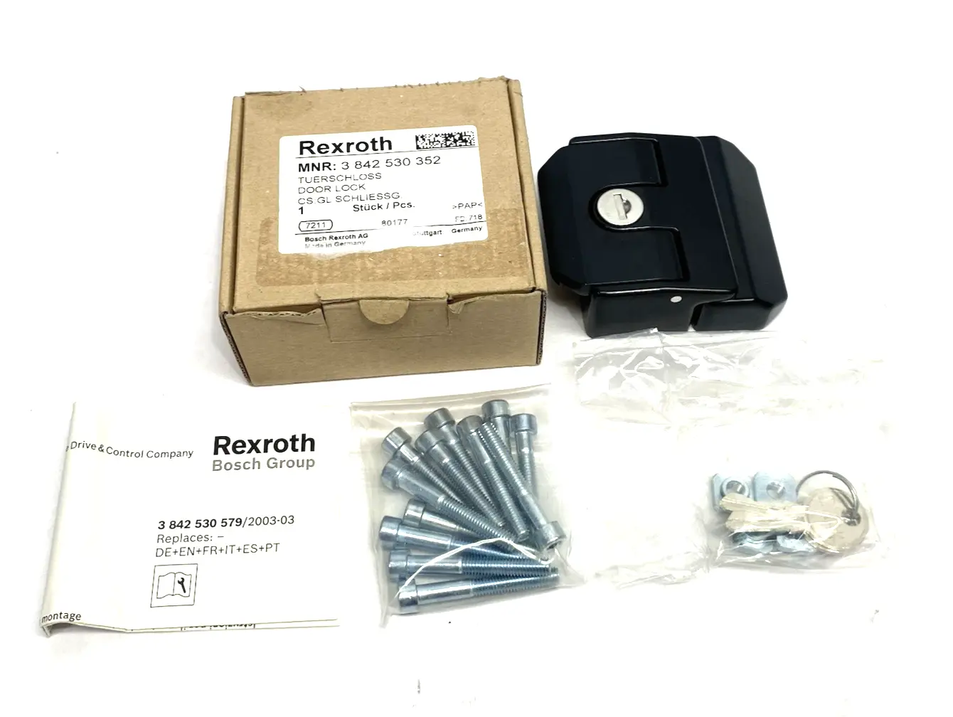 New | in-Stock Bosch Rexroth Uniform Locking Door Lock Unit, for Swing Doors Locksmith Equipment/Supplies Michigan US | Maverick Industrial Sales #1437019