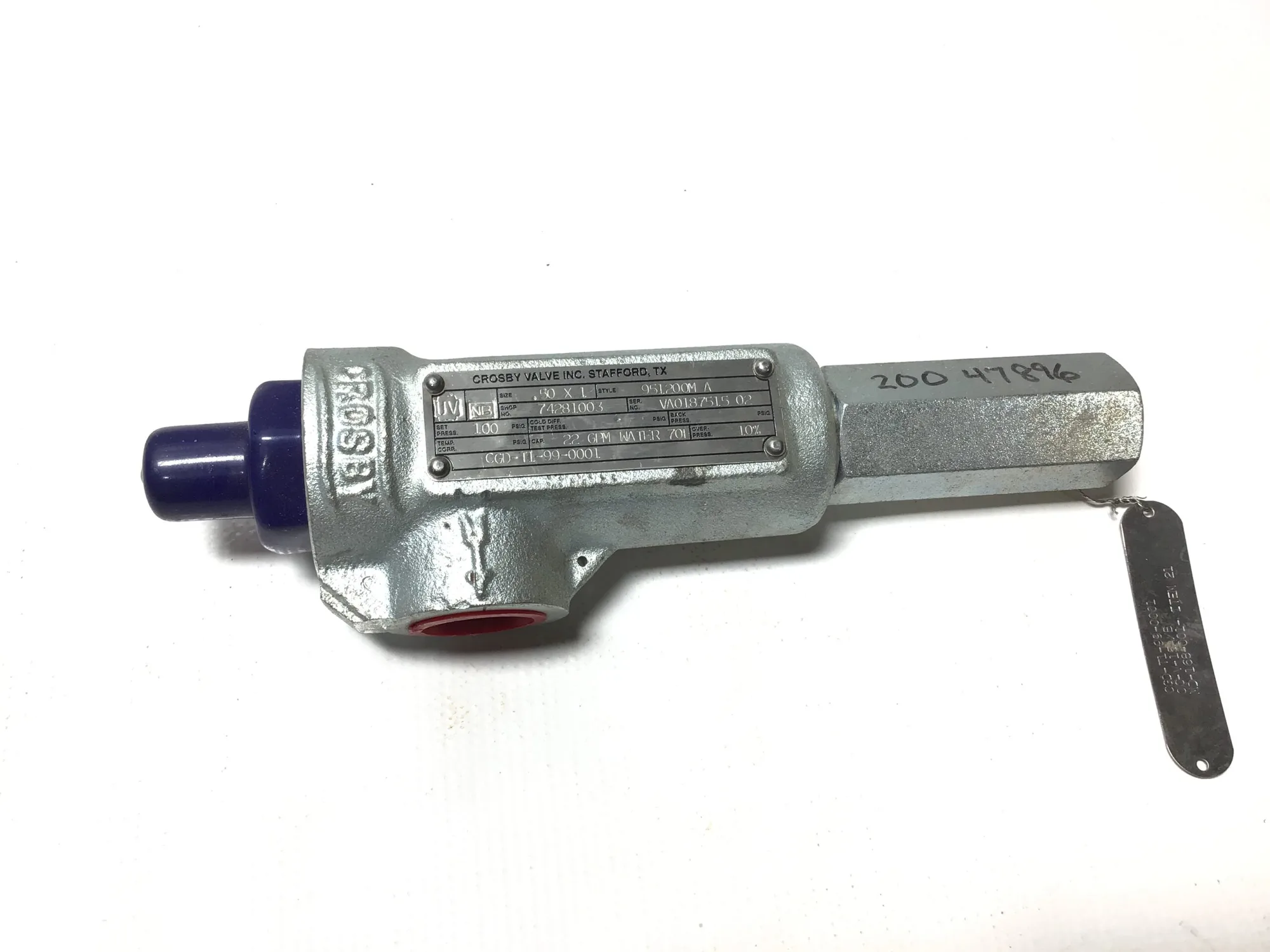 Crosby CGD-TI-99-0001 – 951200MA Omni-Trim Fixed Blowdown Relief Valve .50″ x 1″
