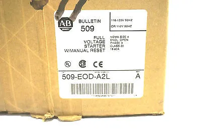 NEW ALLEN BRADLEY 509-EOD-A2L STARTER SER.A 509EODA2L