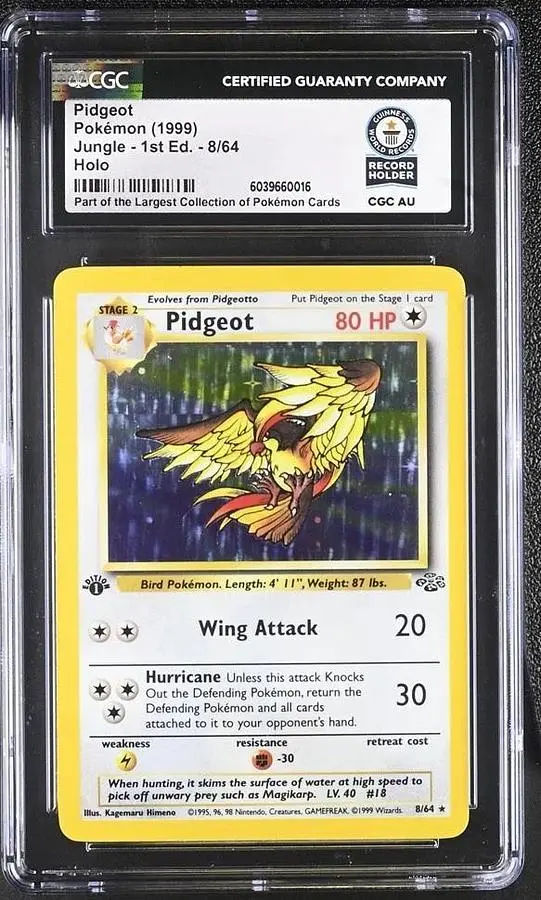 Pokemon Pidgeot Jungle 1st Edition Holo Rare 8/64 CGC WORLD RECORD HOLDER 1/1