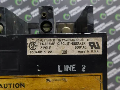 Square D LAF2640036M6269 Circuit Breaker 400A 2P 600VAC Used