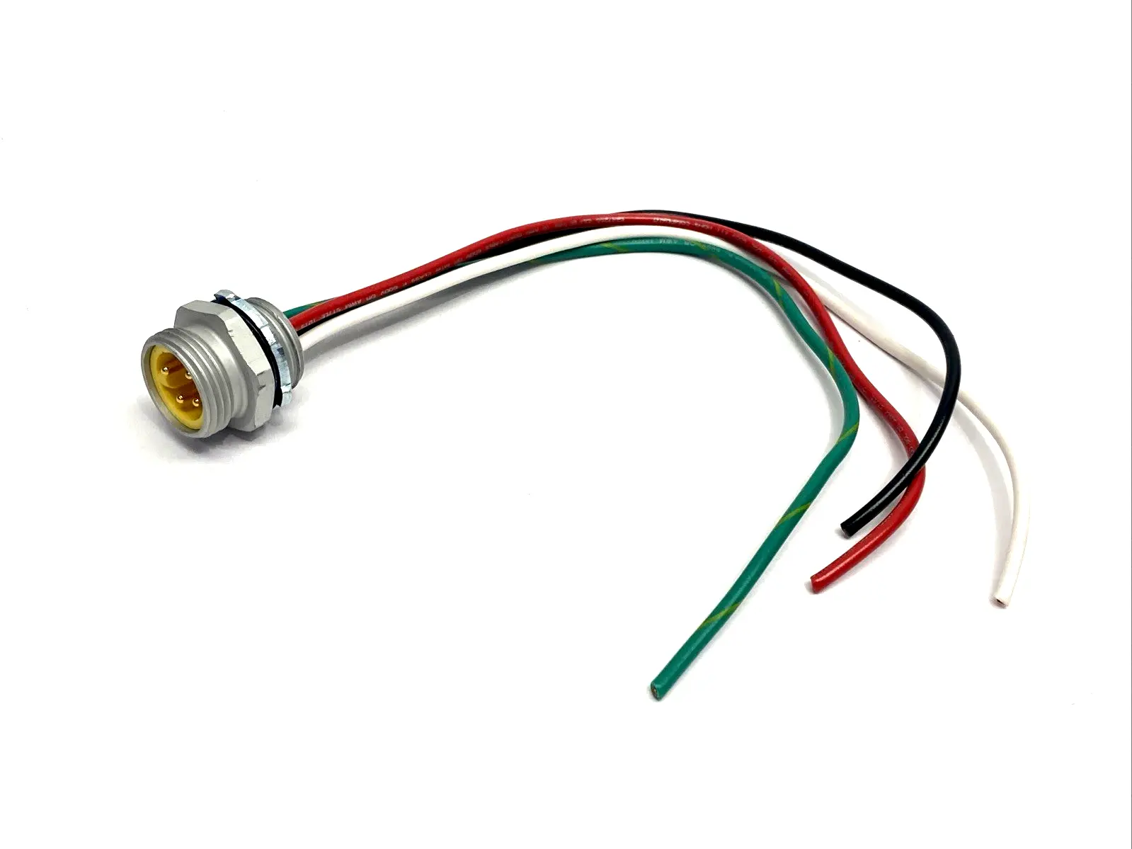 MIN-4MR-1-M20 | Mencom  Size I Receptacle 4-Pin Male 7/8"-16, M20 Mount 16AWG 10A - New – Open box