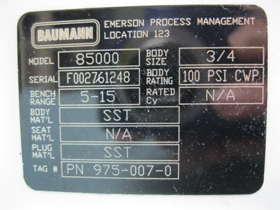 USED Fisher 85000