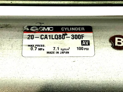 20-CA1LQ80-300F | SMC  Pneumatic Cylinder 100Psi 0.7MPa - Used