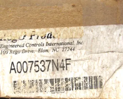 NEW REGO PRODUCTS A007537N4F FLOW VALVE