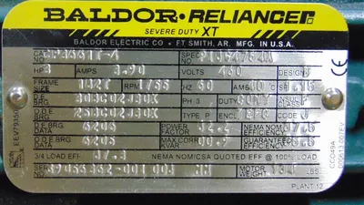 Baldor CP3661T-4 3 HP Severe Duty XT Electric Motor 1755 RPM 460V New NIB