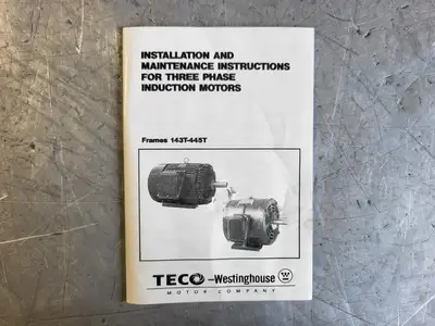 3/4 hp, 575 volts, 1750 rpm, Electric Motor