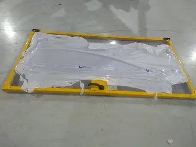 USED AUTOMATION GUARDING SYSTEMS 1200×2000 LH LEXAN TURN HANDLE HINGE DOORS
