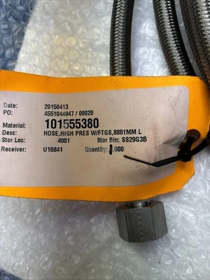 ** New Hose, High Pressure W/FTGS,8881MM L 50270.10.05 Rapids 16, DCE 350 Bar #