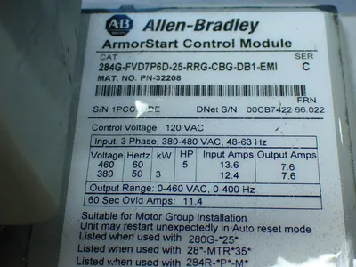 Used ALLENBRADLEY 280GFN25RG Starters Ohio US | HGR 24 #835179
