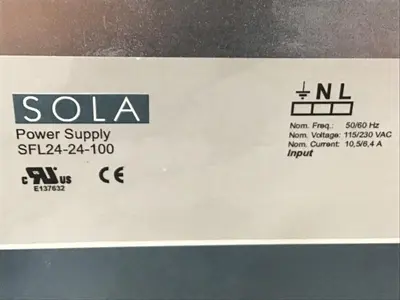USED SOLA ELECTRIC SFL24-24-100