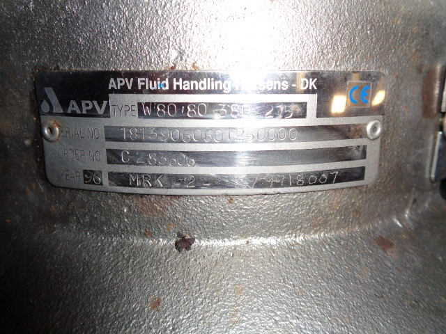 980LPM  APV Centrifugal Pumps W+ 80/80 380-215