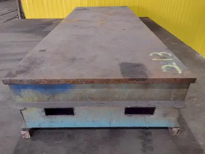 16' X 6' X 26"H HEAVY DUTY STEEL TOP WELDING LAYOUT TABLE: STOCK #18978
