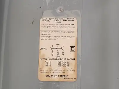 USED SQUARE D A85341
